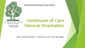 Summit county continuum of care