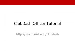 Club dash marist