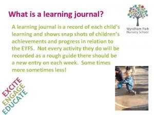 What is a learning journal A learning journal