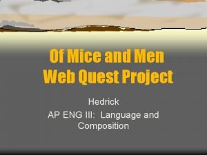Of mice and men-webquest answer key