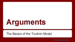 Toulmin model