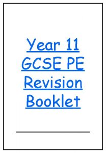 Gcse pe revision booklet