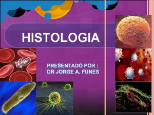 HISTOLOGIA PRESENTADO POR DR JORGE A FUNES HISTOLOGIA