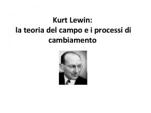 Teoria de campo de kurt lewin
