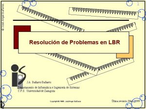 Jos Angel Baares 1 Resolucin de Problemas en