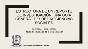 Estructura de un reporte