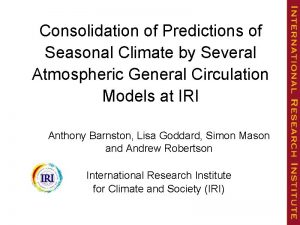 Iri multi-model probability forecast for precipitation