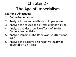 Chapter 27 building vocabulary the age of imperialism
