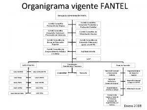 Organigrama vigente FANTEL Consejo de Administracin FANTEL Comit