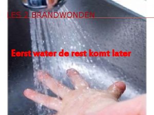 Eerst water de rest komt later