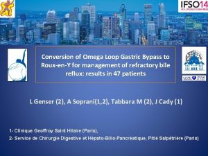 Omega loop gastric bypass