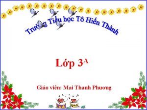 Lp A 3 Gio vin Mai Thanh Phng