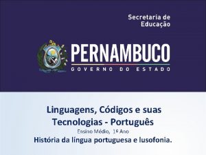 Linguagens Cdigos e suas Tecnologias Portugus Ensino Mdio