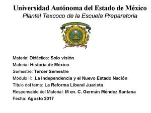 Universidad Autnoma del Estado de Mxico Plantel Texcoco