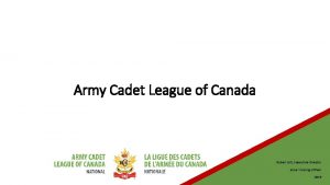 Army Cadet League of Canada Robert Gill Executive