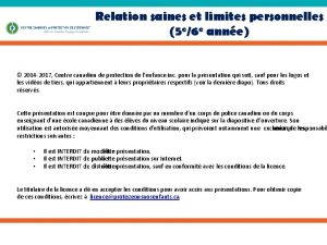 Relation saines et limites personnelles 5 e6 e