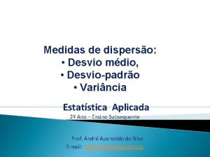 Medidas de dispersão