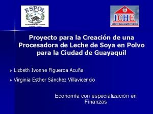 Proyecto para la Creacin de una Procesadora de