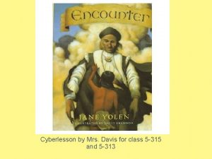 Cyberlesson by Mrs Davis for class 5 315