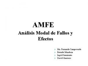 AMFE Anlisis Modal de Fallos y Efectos Ma