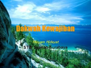 Dakwah Kewajiban Hisyam Hidayat STIE Syariah Surabaya Dakwah