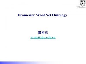 ws nju edu cn Framester Word Net Ontology