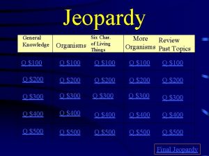 Jeopardy general knowledge easy