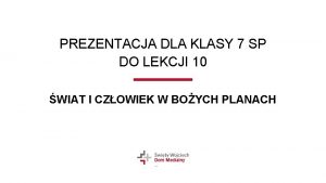 świat i człowiek w bożych planach