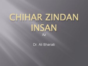 CHIHAR ZINDAN INSAN Az Dr Ali Shariati Tafseelat
