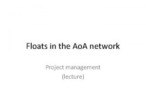 Types of float in project management