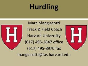Harvard hurdler