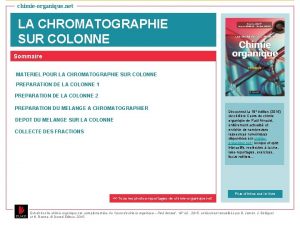 Chromatographie sur colonne photo