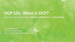 Ocp accepted Ocp accepted