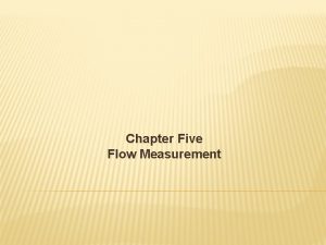 Flow measurement introduction