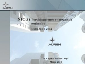 NIC 31 Participaciones en negocios conjuntos Revisada en