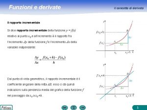 Introduzione al concetto di derivata