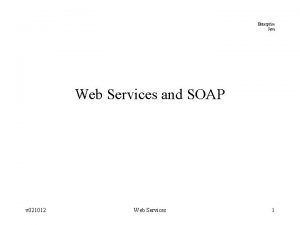 Enterprise Java Web Services and SOAP v 021012