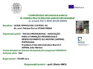 COMPETENELE MECANICULUI AGRICOL N VEDEREA PRACTICRII UNEI AGRICULTURI