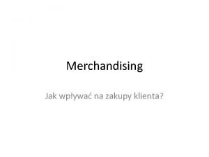 Merchandising co to