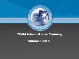 Team administrator rubric