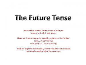 To be future tense