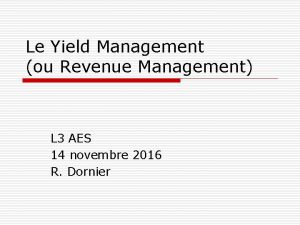 Yield management air france