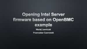 Openbmc intel