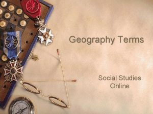 Geography Terms Social Studies Online Geography w Blueprint