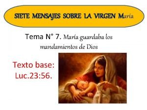 SIETE MENSAJES SOBRE LA VIRGEN Mara Tema N