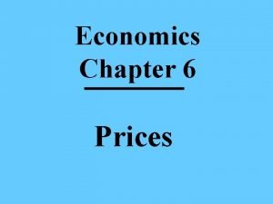 Chapter 6 section 1 economics