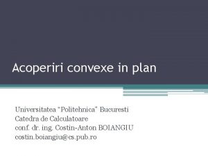 Acoperiri convexe in plan Universitatea Politehnica Bucuresti Catedra