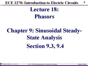 ECE 1270 Introduction to Electric Circuits 0 Lecture