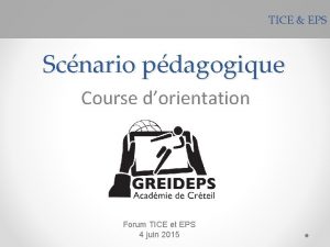 TICE EPS Scnario pdagogique Course dorientation Forum TICE