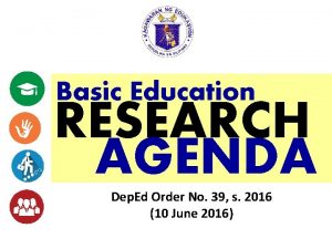 Basic education research agenda